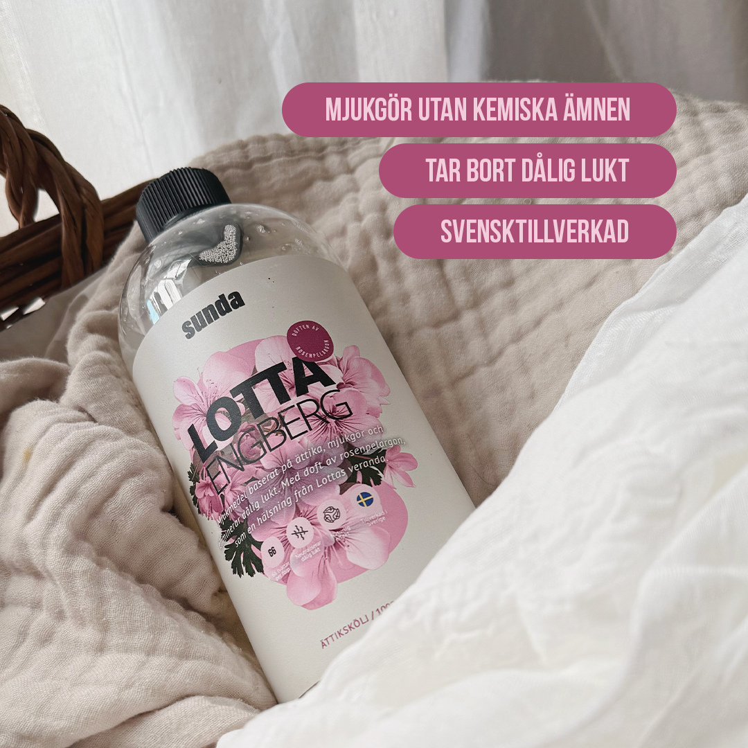 Lotta x Ättiksköljmedel Rosenpelargon 66 tvättar