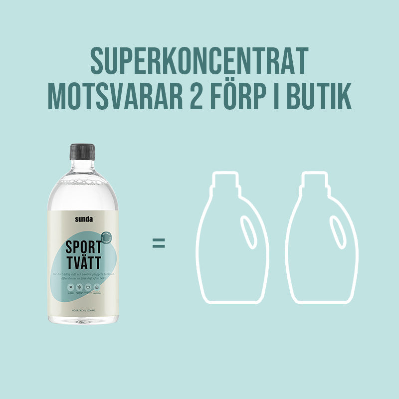 Sporttvätt 50 tvättar