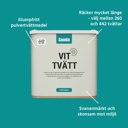 Vittvätt Pulver 260-442 tvättar