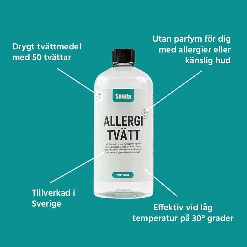 Allergitvätt Flytande 50 tvättar