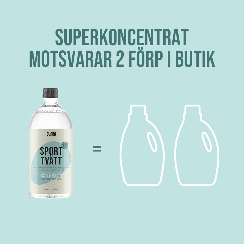 Sporttvätt 50 tvättar